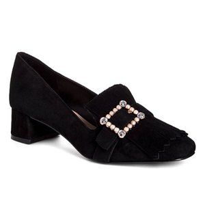 New Nine West Black Wisemove Suede Loafers